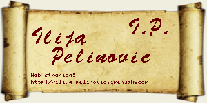 Ilija Pelinović vizit kartica